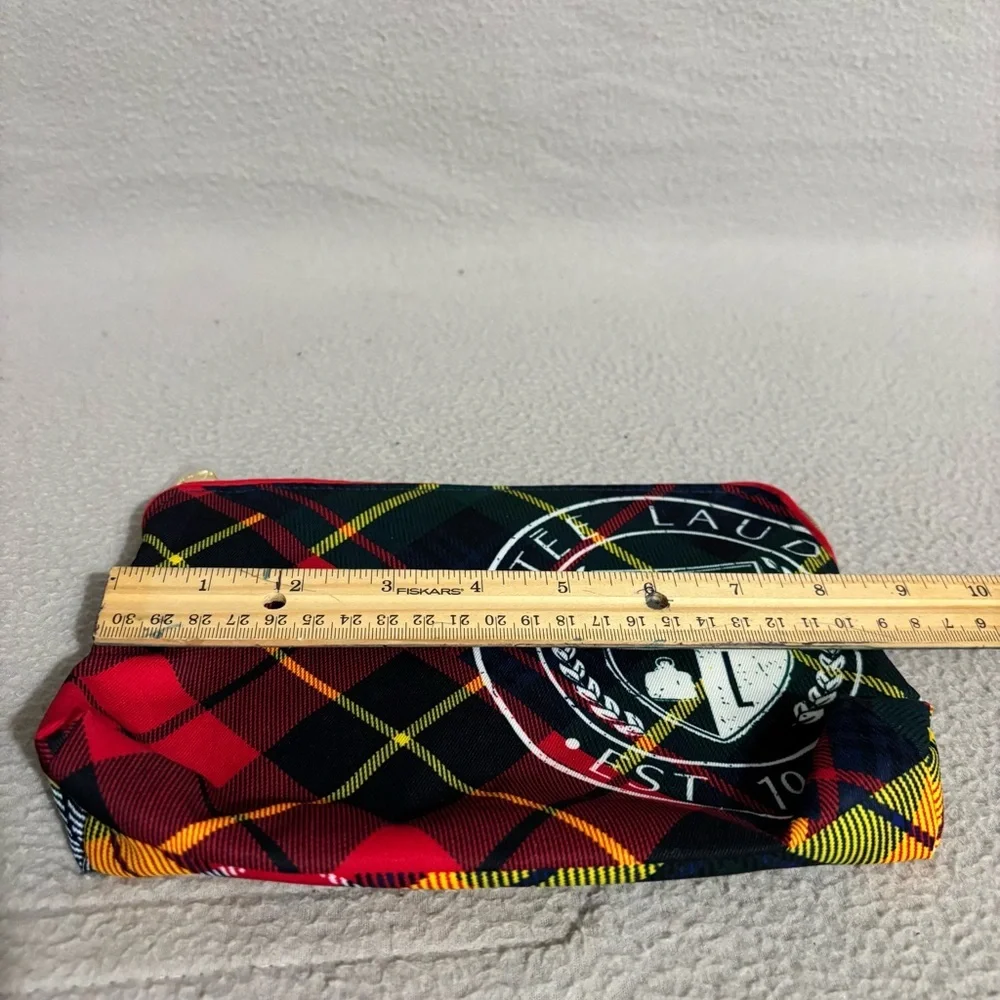 Estee Lauder Tartan Plaid Cosmetic Pouch Make-up Bag